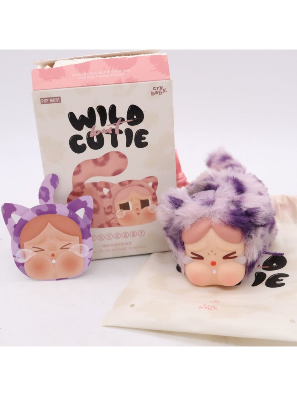 Cry Baby NEON CUTIE Wild But Cutie Plush Pendant Keychain Pop Mart Unused